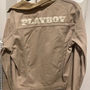PLAYBOY Beige Corduroy Collar Jacket